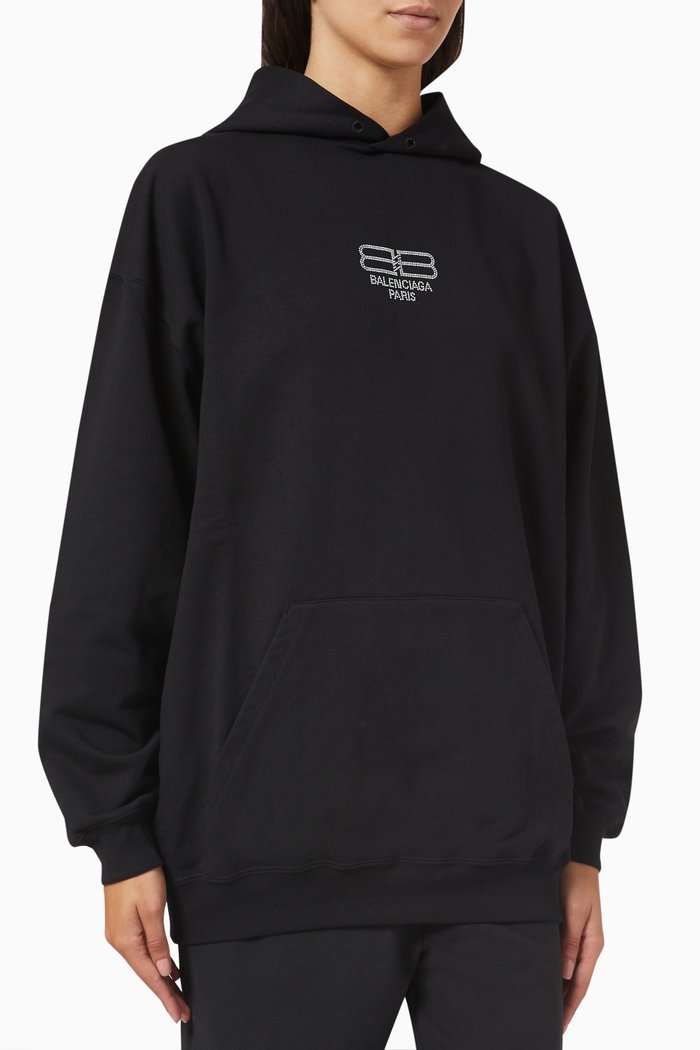 

BB Paris Icon Hoodie in Cotton Terry, Black
