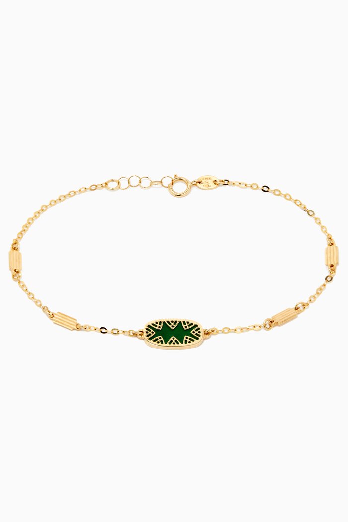 

Amelia Granada Mother of Pearl Bracelet in 18kt Yellow Gold