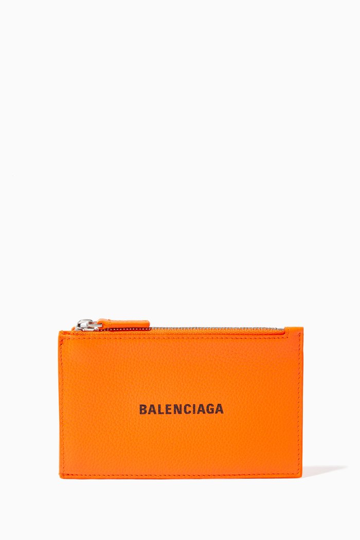 

Cash Long Coin & Card Holder in Calfskin, Orange