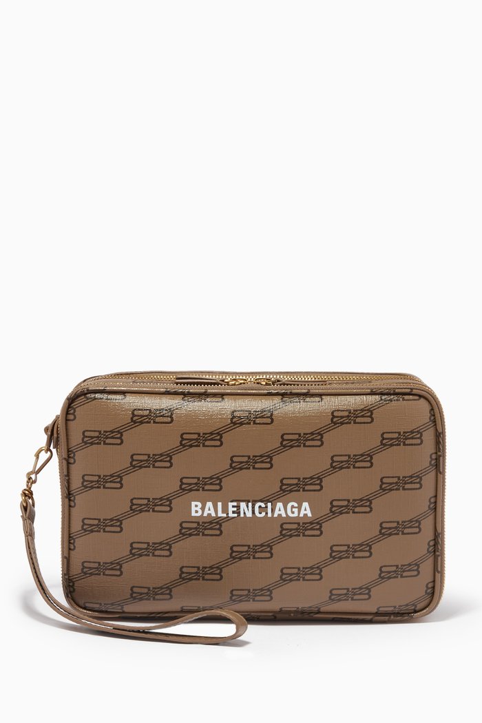 

Explorer Pouch in BB Monogram Coated Canvas, Neutral