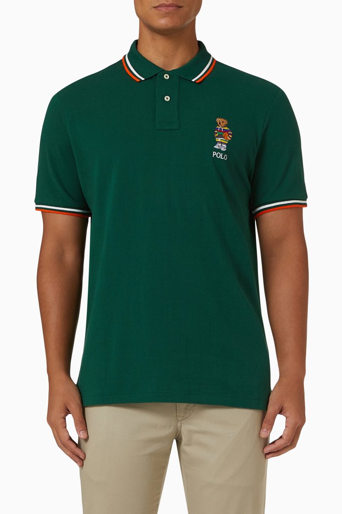 

Polo Shirt in Cotton Piqué, Green