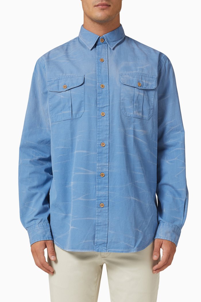 

Sport Casual Shirt in Cotton, Blue