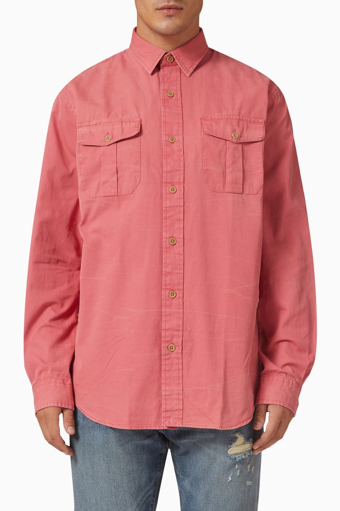 

Sport Casual Shirt in Cotton, Red