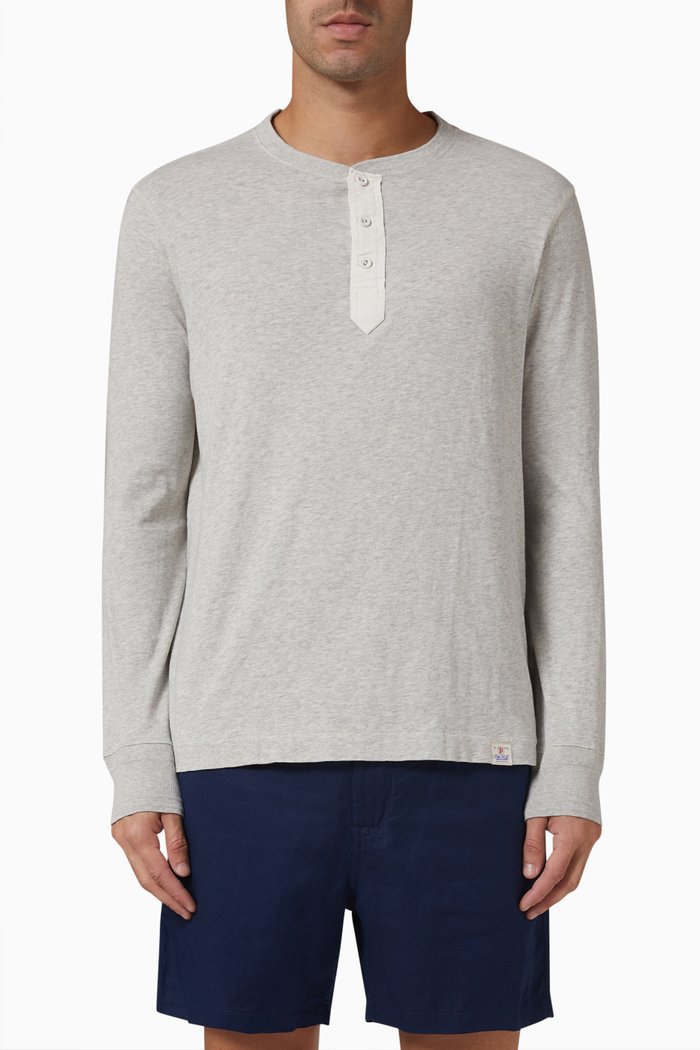 

Long Sleeve T-shirt in Cotton Jersey, Grey