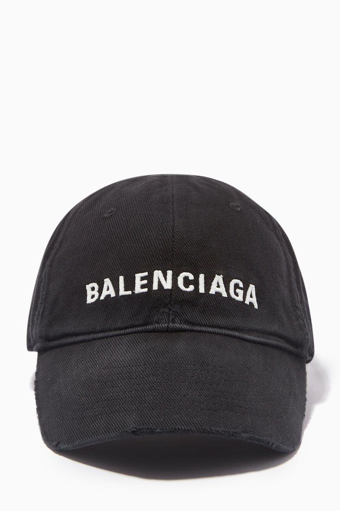 Logo Front Glow in the Dark Cap in Cotton Drill, Black