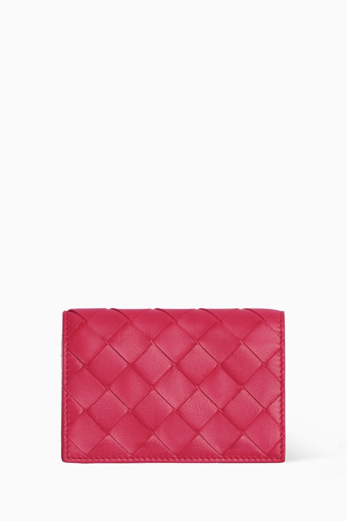 

Card Case in Intrecciato Nappa, Pink