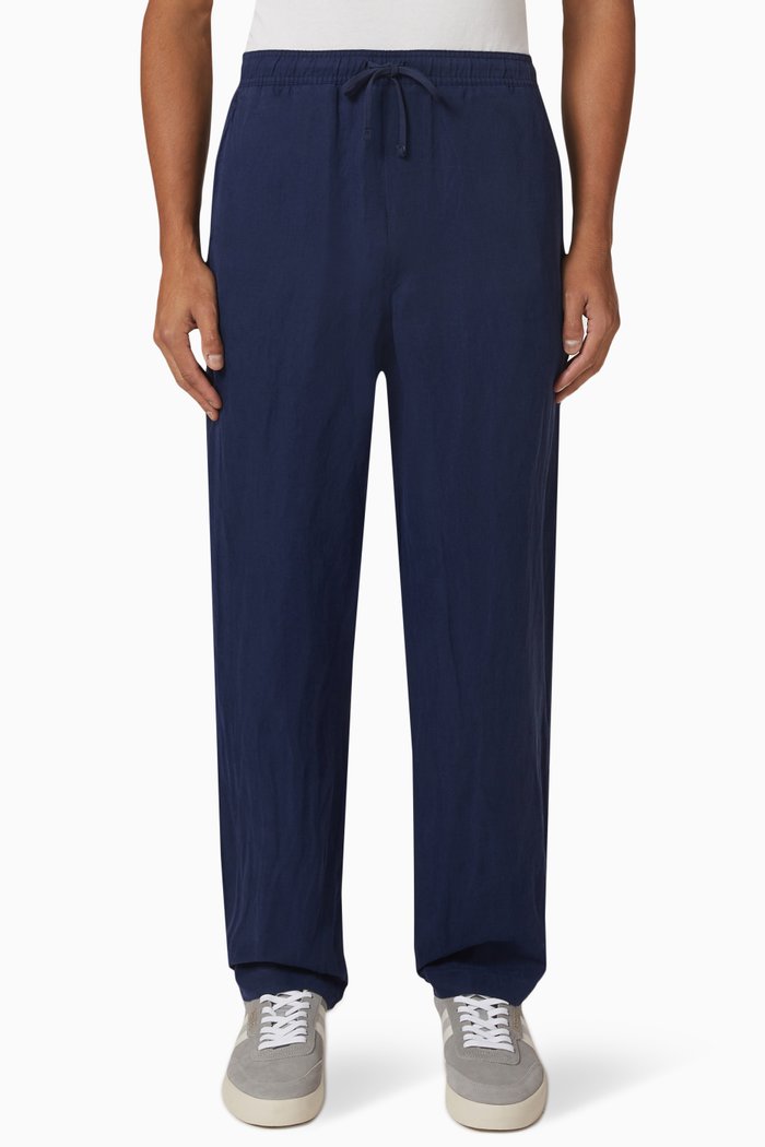 

Pants in Linen & Silk Blend, Blue