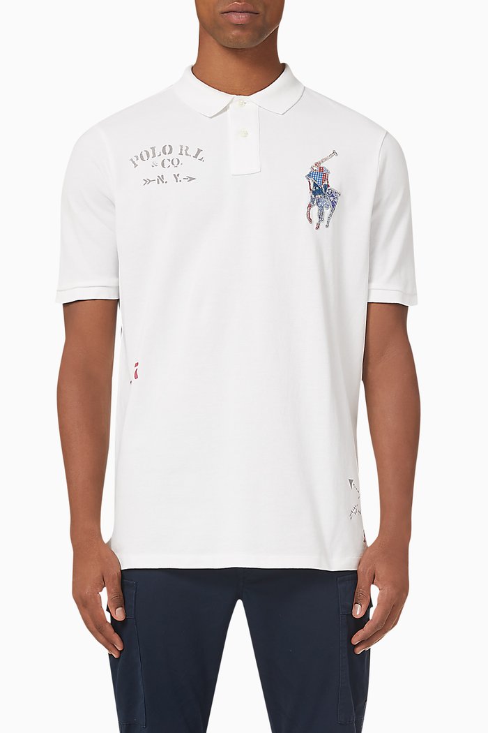 

Big Pony Polo Shirt in Cotton Piqué, White