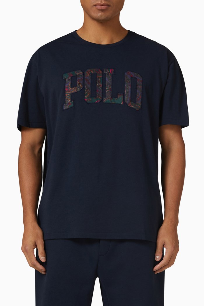 

Slim Fit T-shirt in Cotton Jersey, Blue