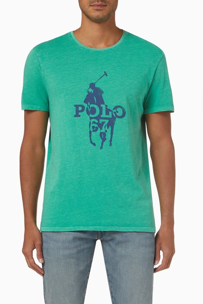 

Big Pony Logo T-shirt in Cotton Jersey, Green