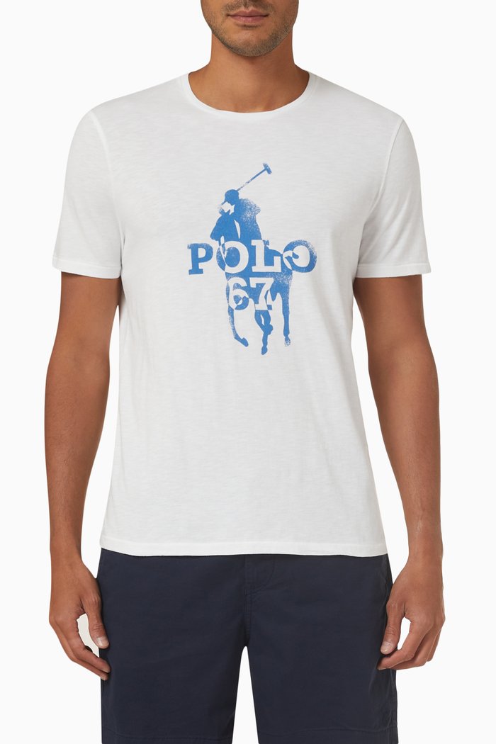 

Big Pony Logo T-shirt in Cotton Jersey, White