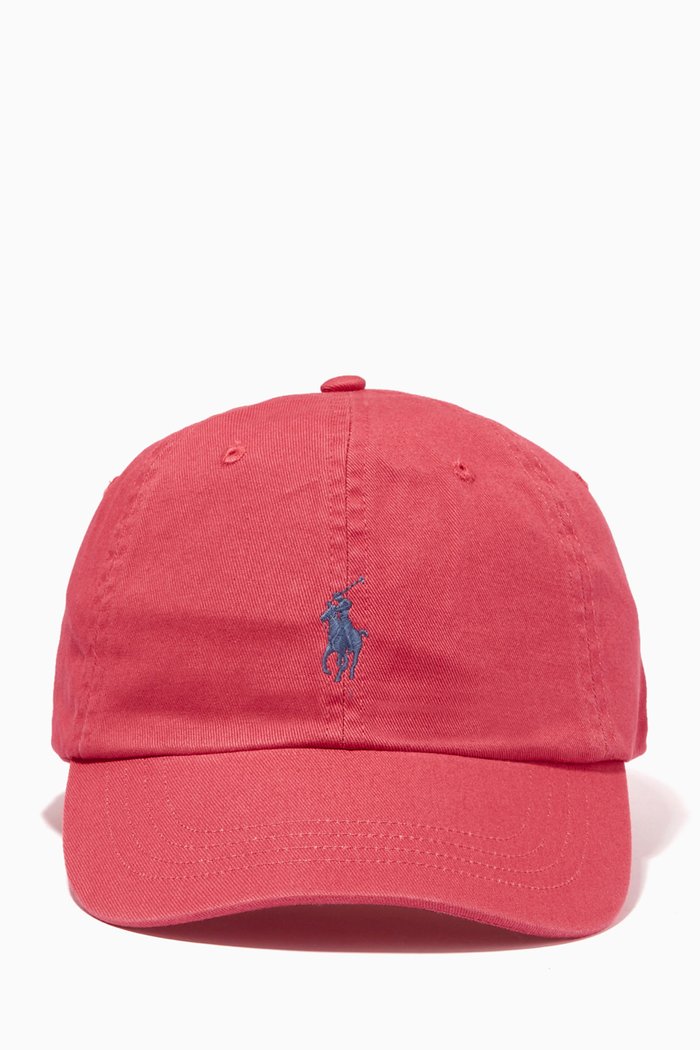 

Logo Cap in Cotton, Red