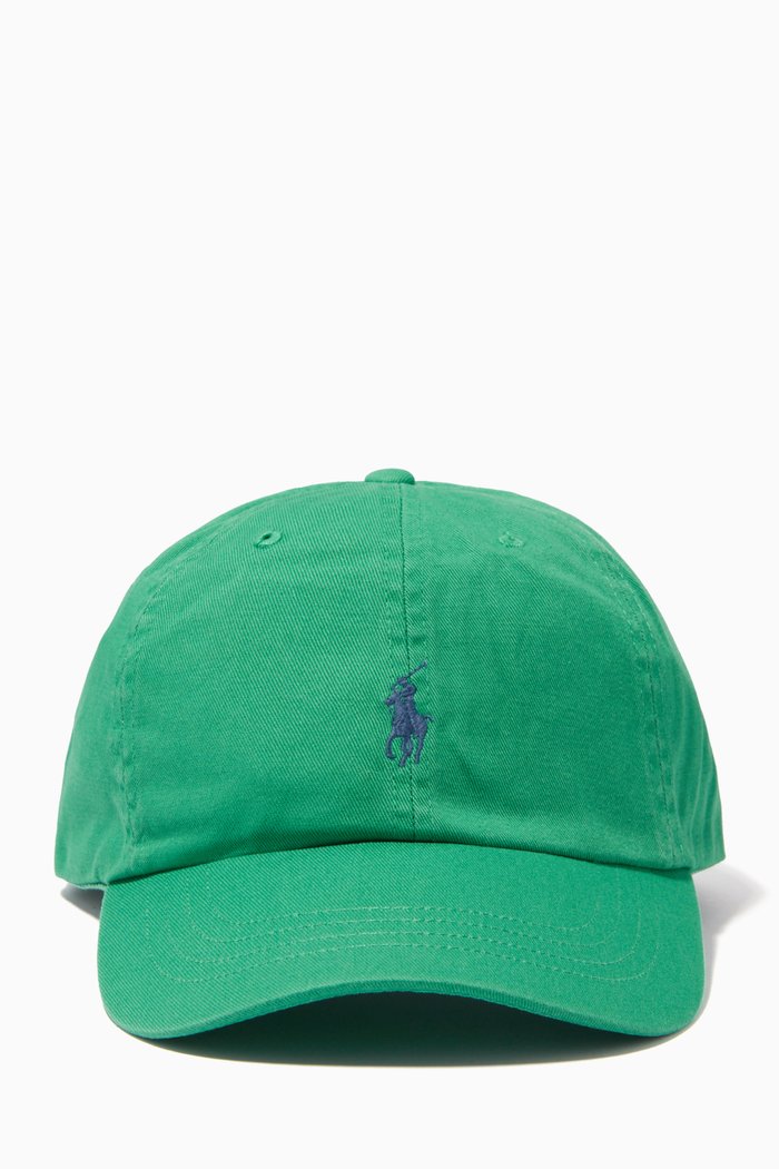 

Logo Cap in Cotton, Green