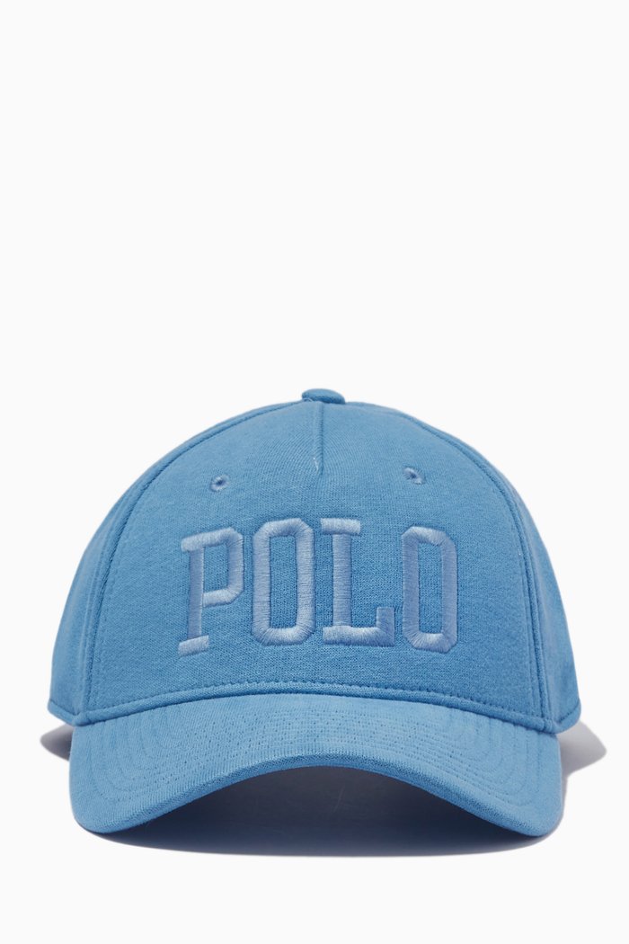 

Logo Cap in Cotton Blend Knit, Blue