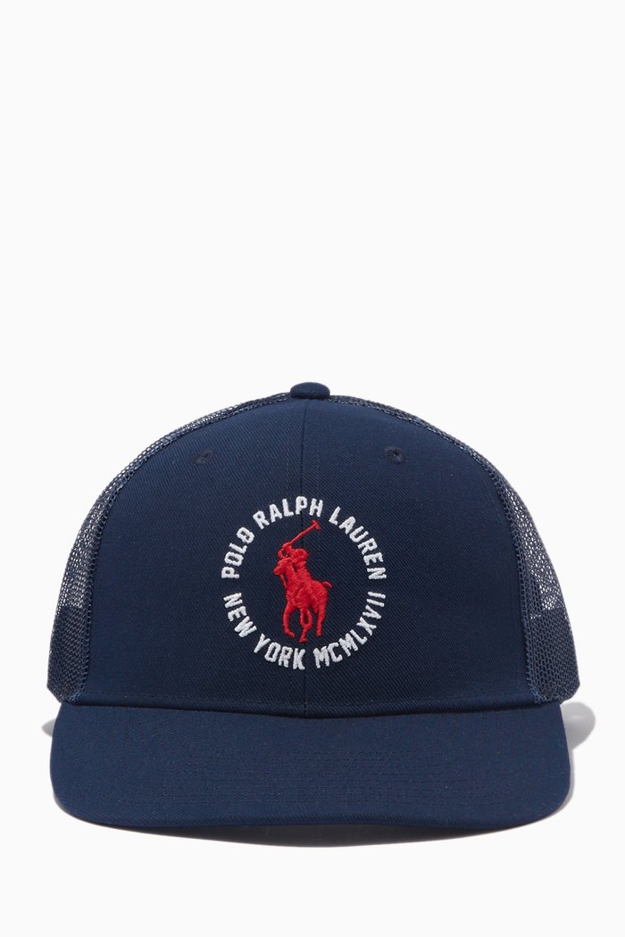 

Trucker Cap in Recycled Twill & Mesh, Blue