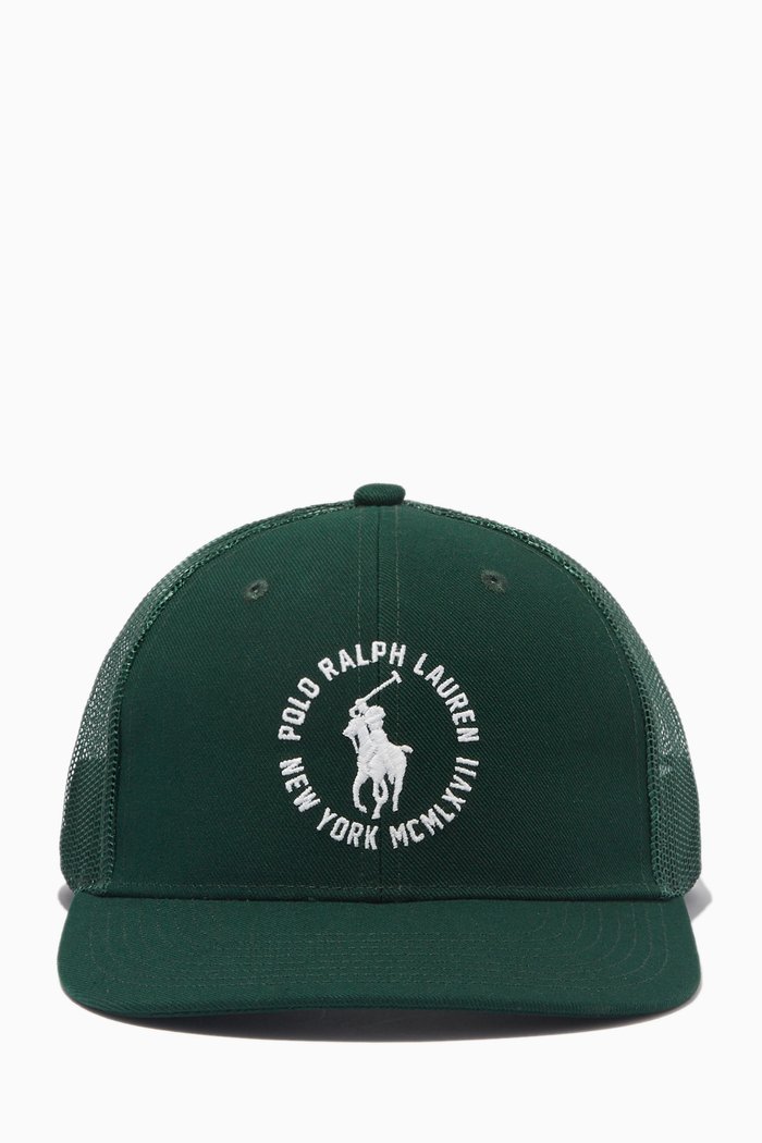 

Trucker Cap in Recycled Twill & Mesh, Green