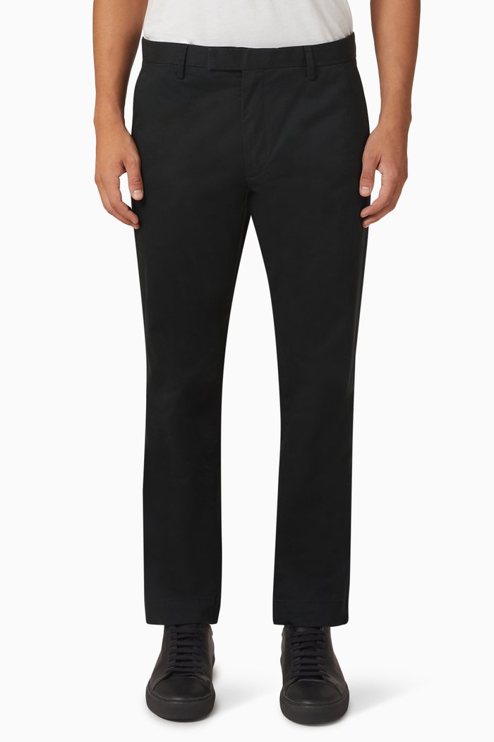 

Chino Flat Pants in Twill, Black