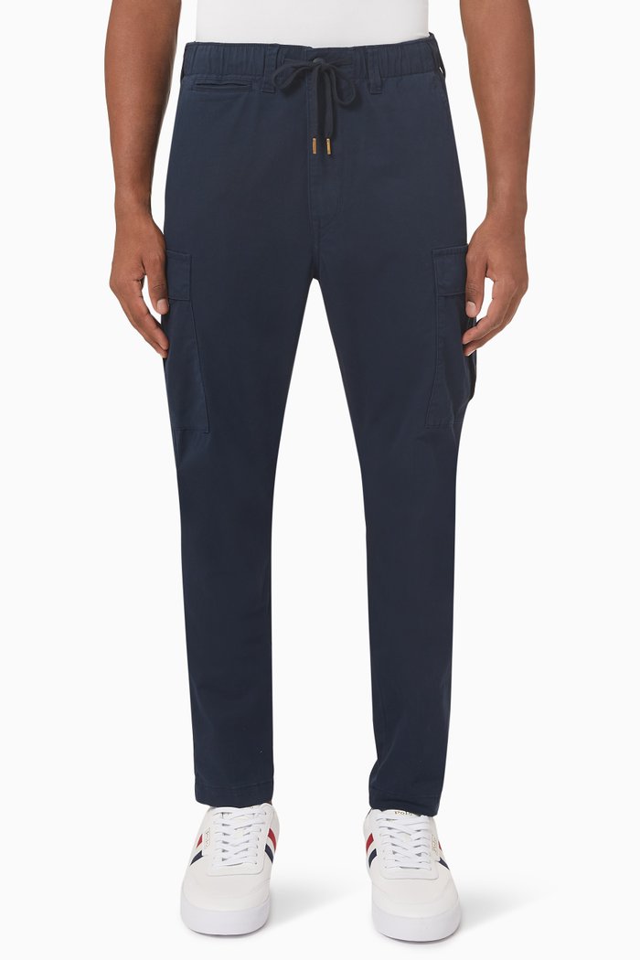 

Cargo Pants in Stretch Cotton, Blue