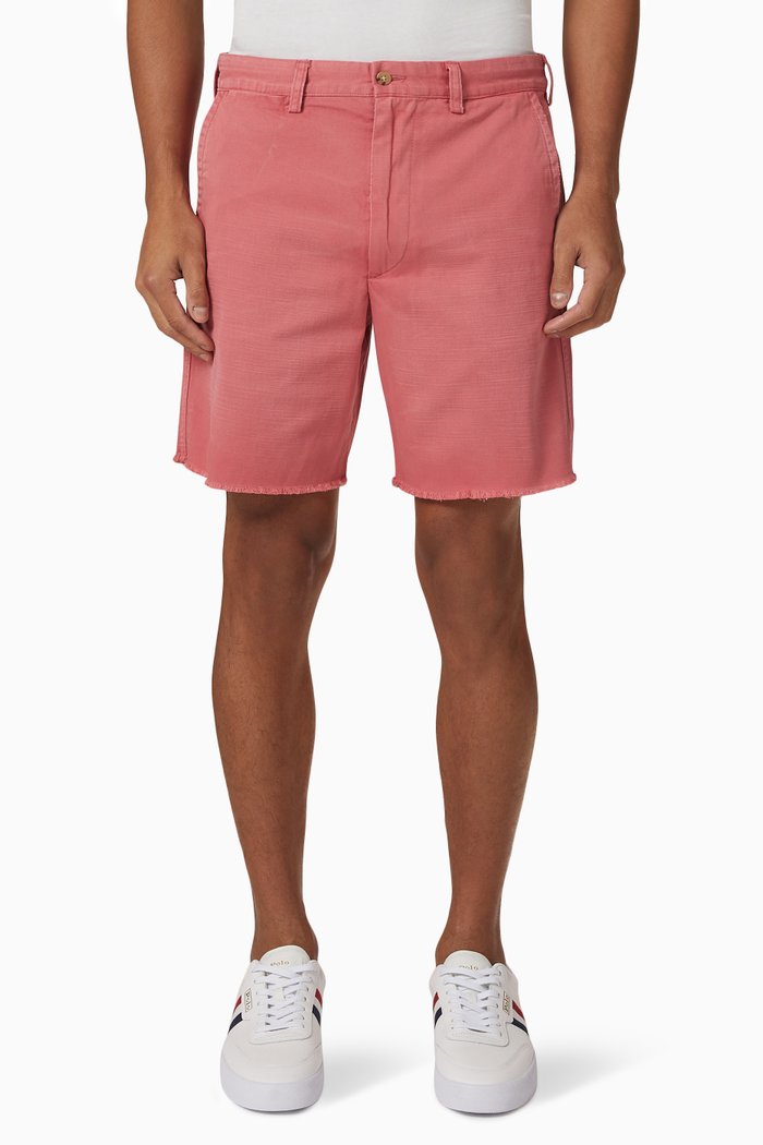 Shorts in Stretch Poplin, Red