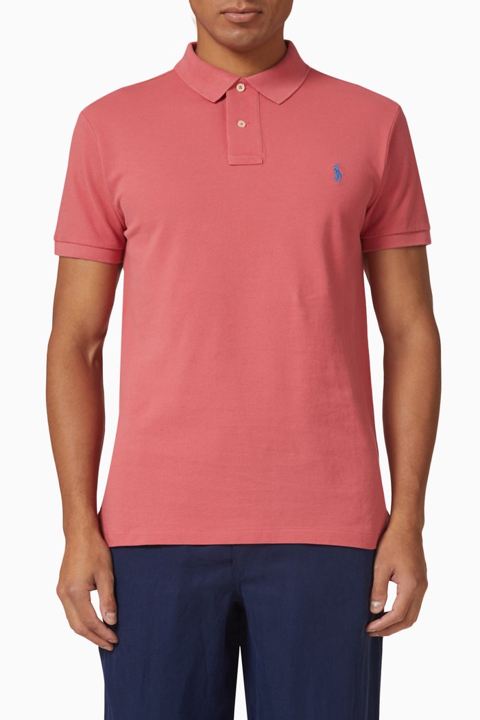 

Polo Shirt in Cotton Piqué, Red