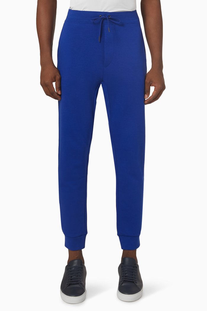 Jogging Pants in Double Knit, Blue