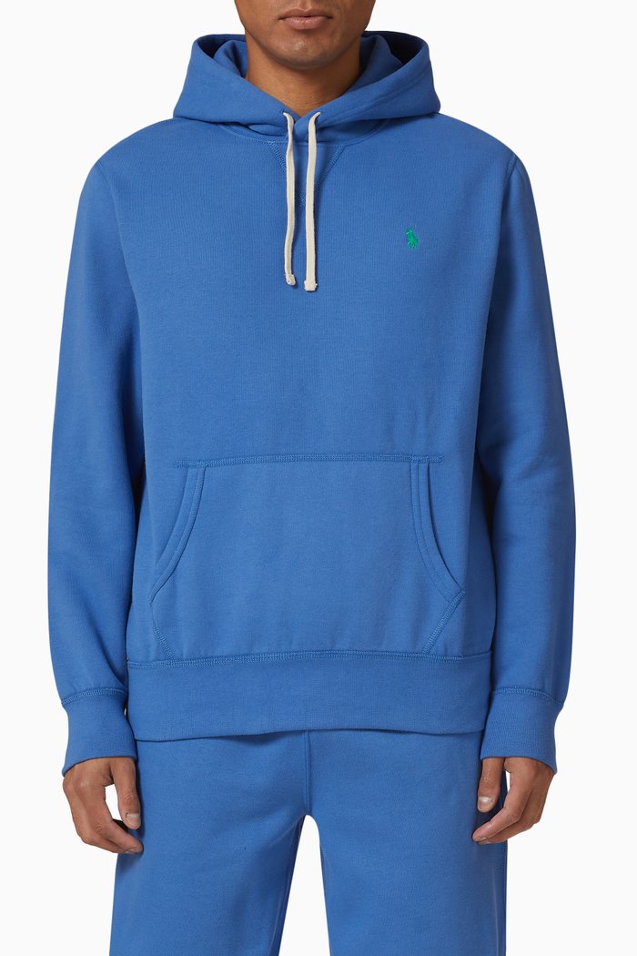 

Hoodie in Fleece, Blue