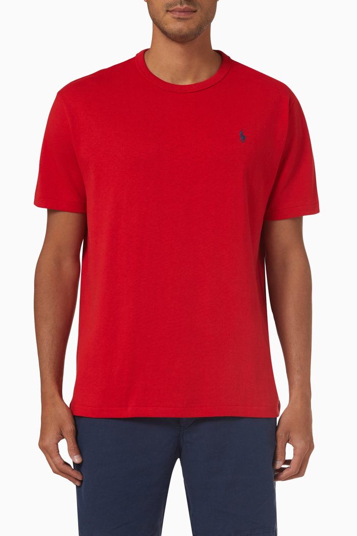 

Classic Fit T-shirt in Cotton Jersey, Red