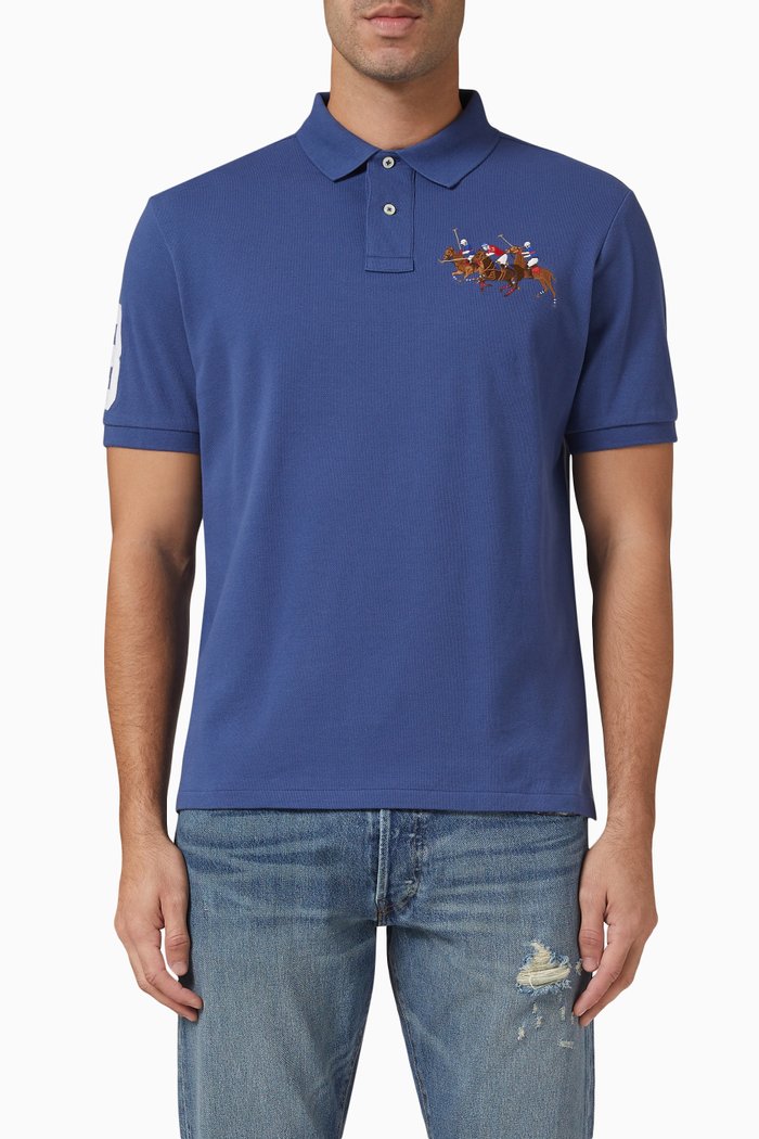 

Polo Shirt in Cotton, Blue
