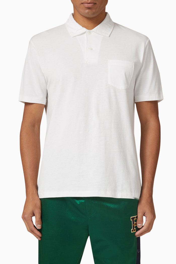 

Polo Shirt in Cotton & Linen, White