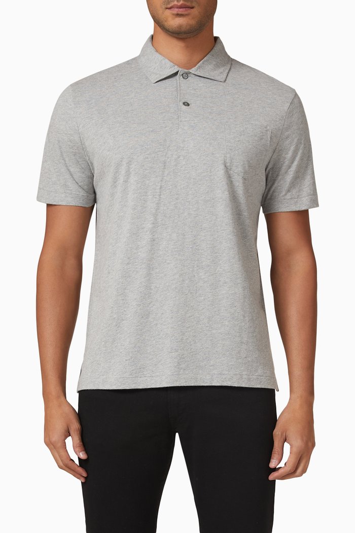 

Polo Shirt in Cotton, Grey