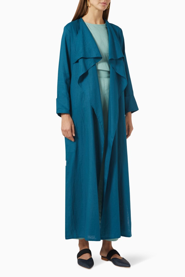 

Abaya Set in Linen, Green