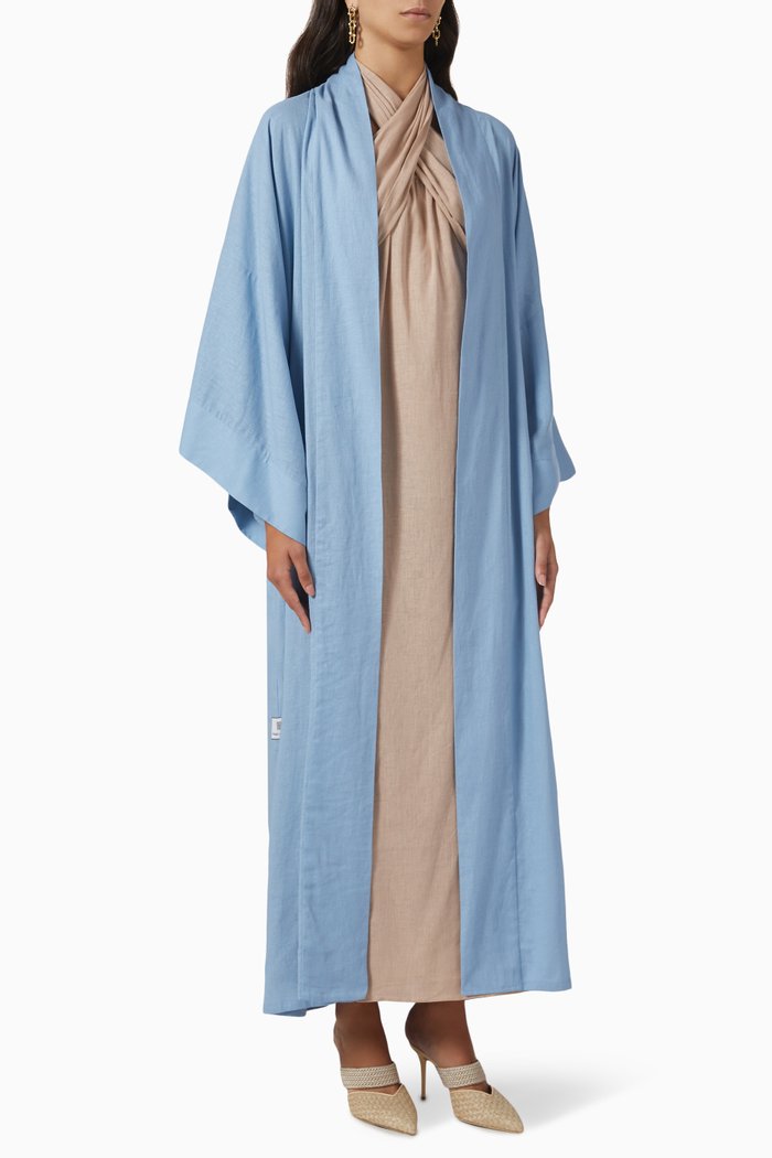 

Abaya Set in Linen & Cotton, Neutral