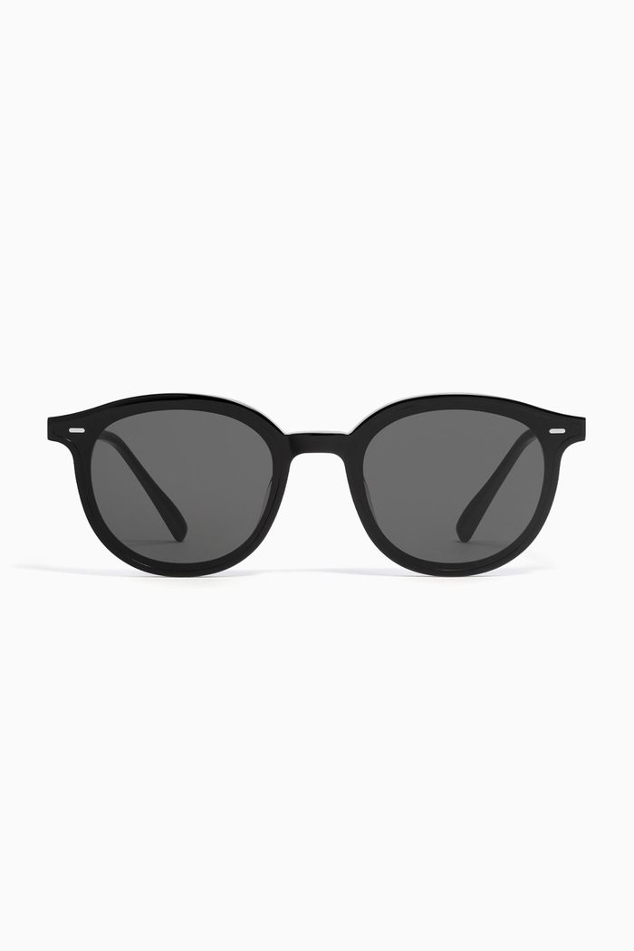 Obon 01 Sunglasses in Acetate, Black