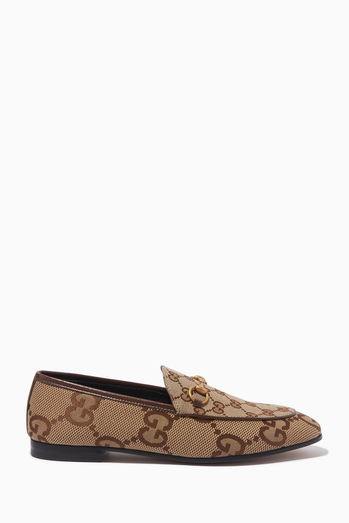 

Maxi GG Jordaan Moccasins in Supreme Canvas, Neutral