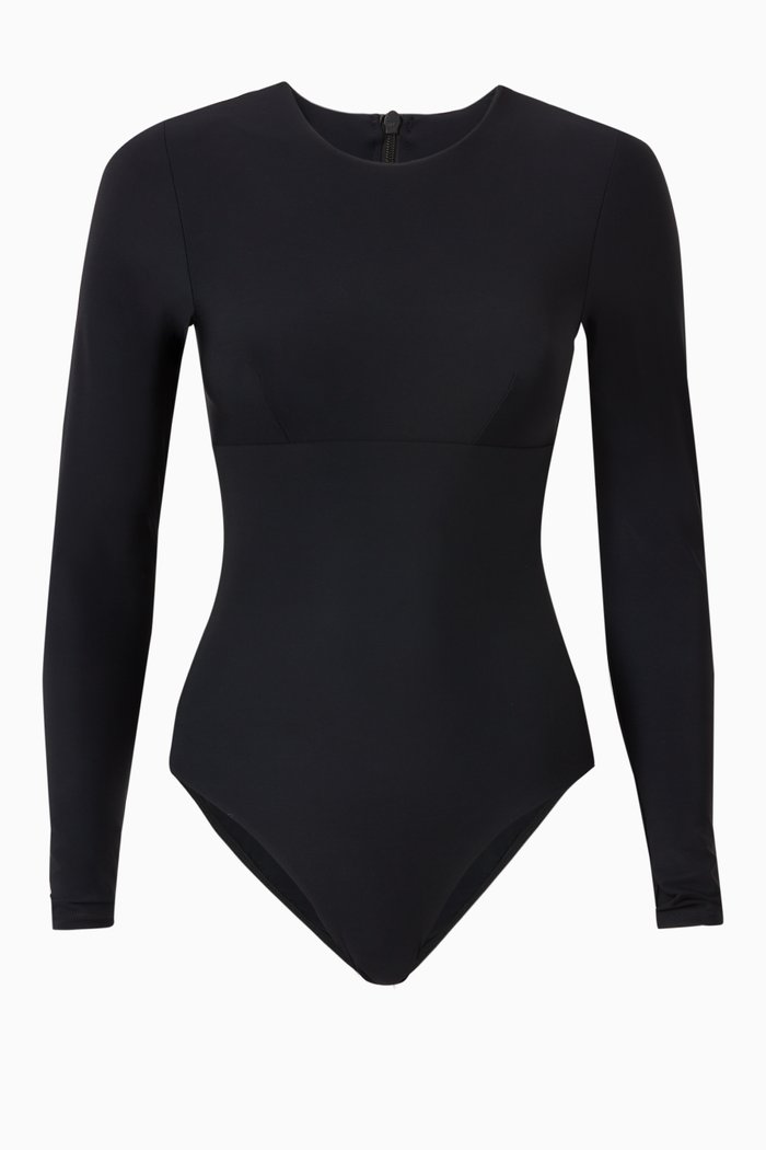 

Parla Bodysuit in Stretch Nylon, Black