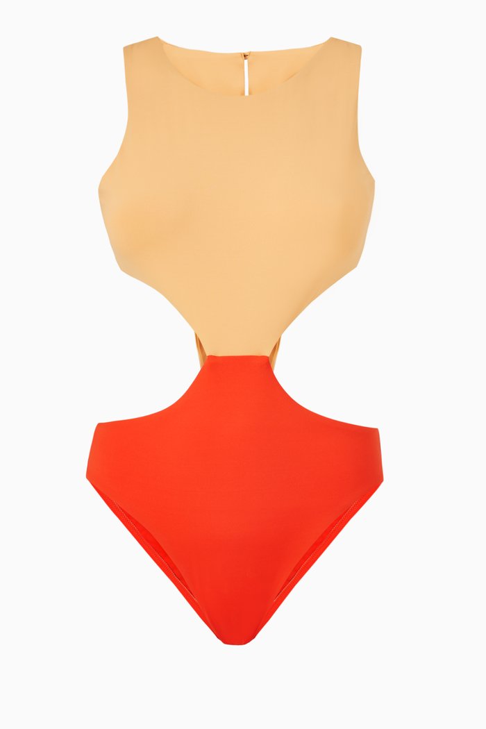 

Celine Colourblock Swimsuit in Embodee™ Fabric, Orange