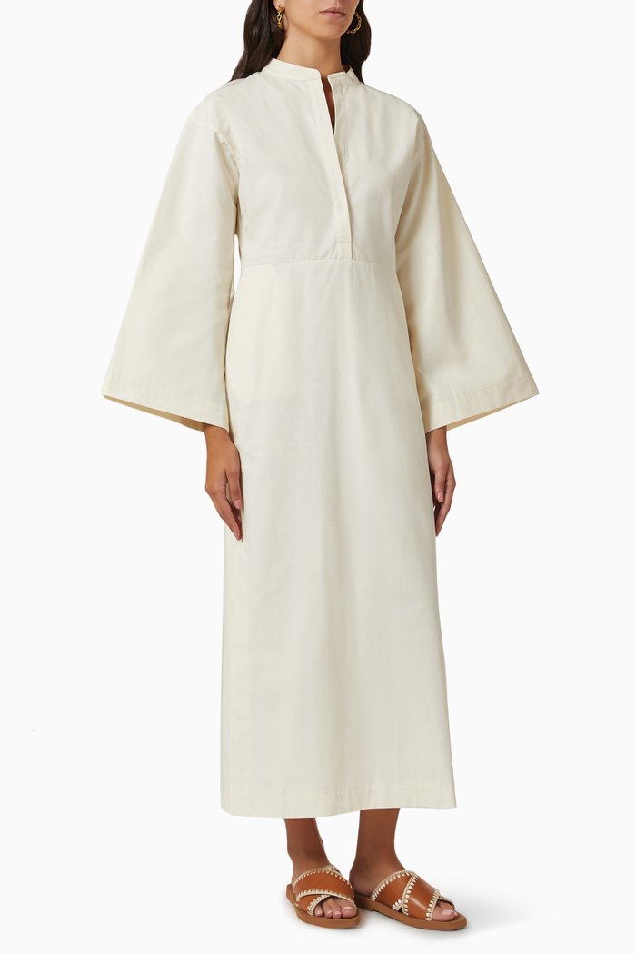 

Estel Midi Dress in Organic Cotton, White