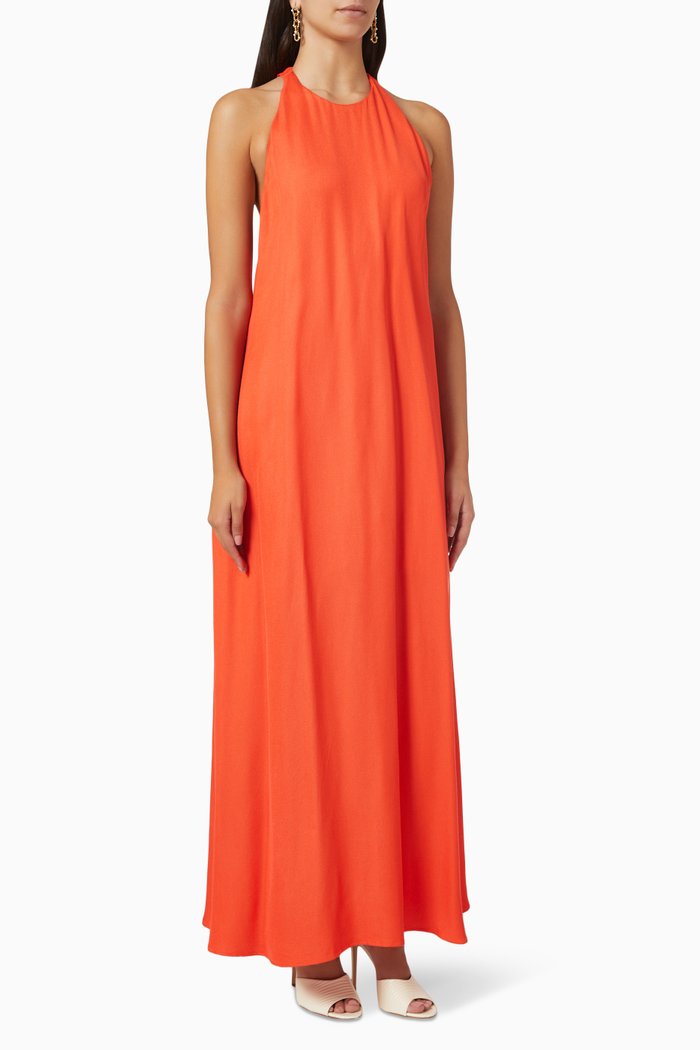

Cebu Dress in Viscose & Rayon, Orange