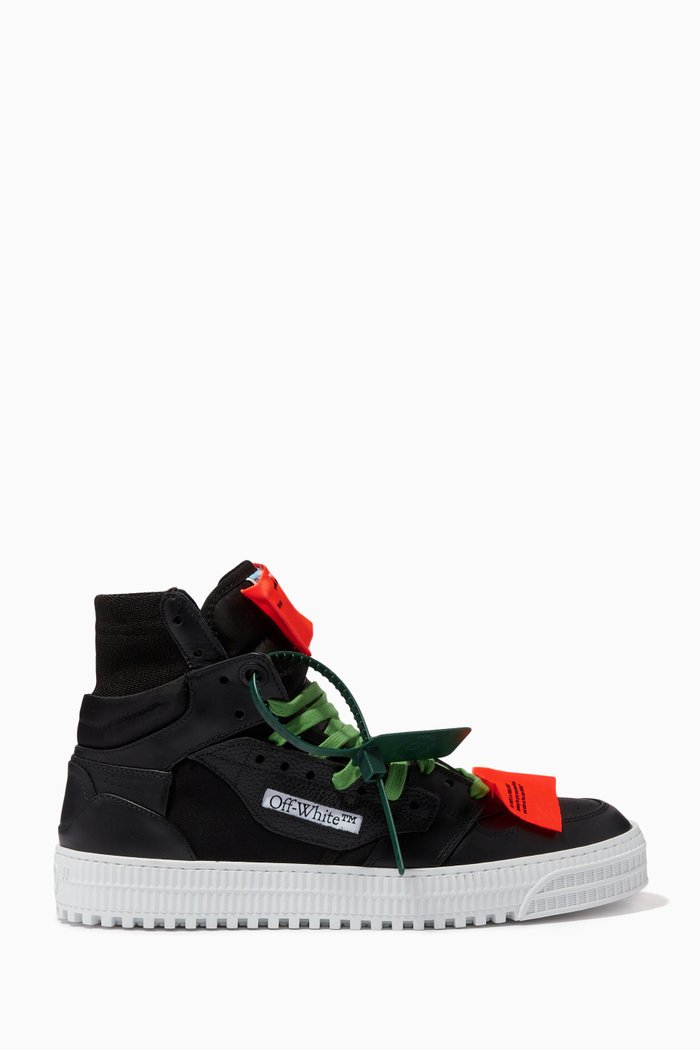 

Off Court 3.0 Sneakers in Leather & Canvas, Black
