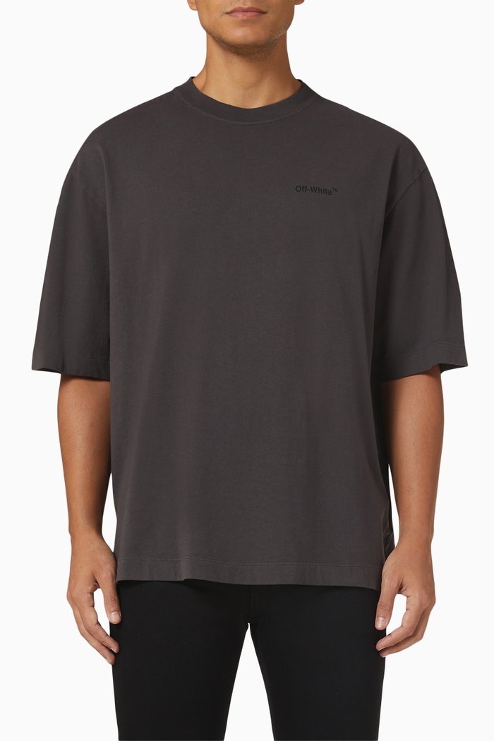

Diagonal Tab T-shirt in Cotton Jersey, Black
