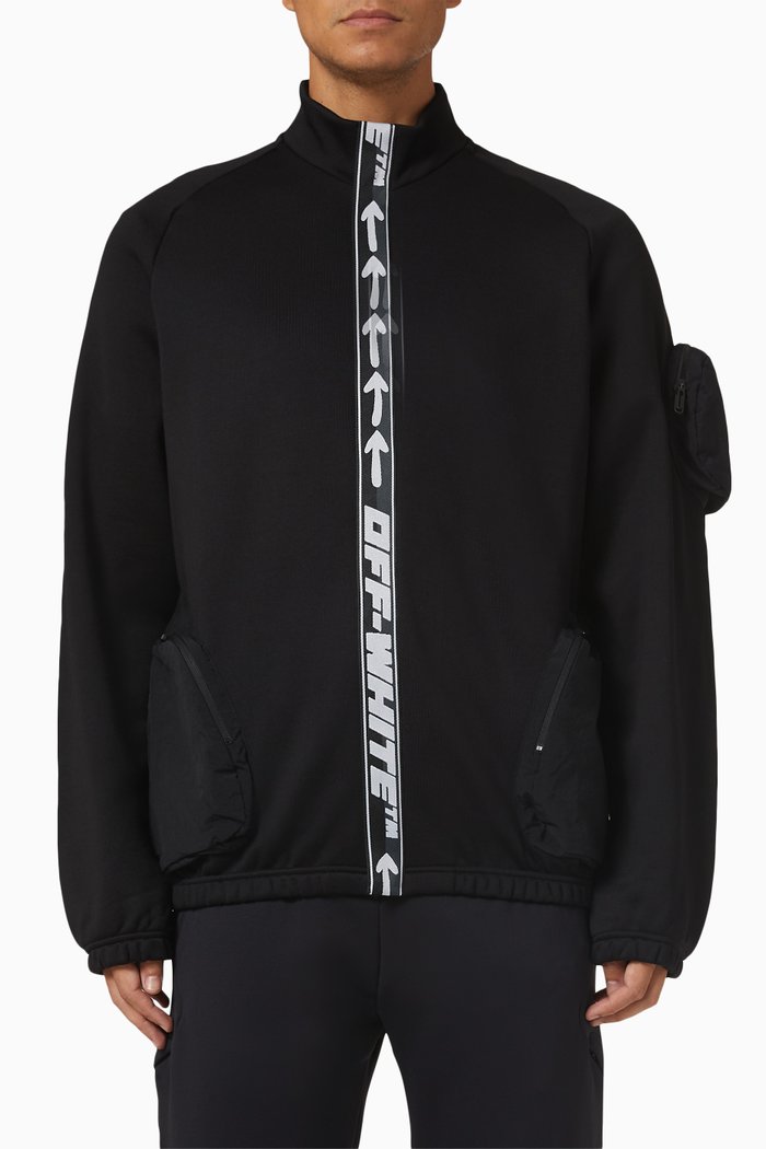 

Logoband Track Jacket in Nylon, Black