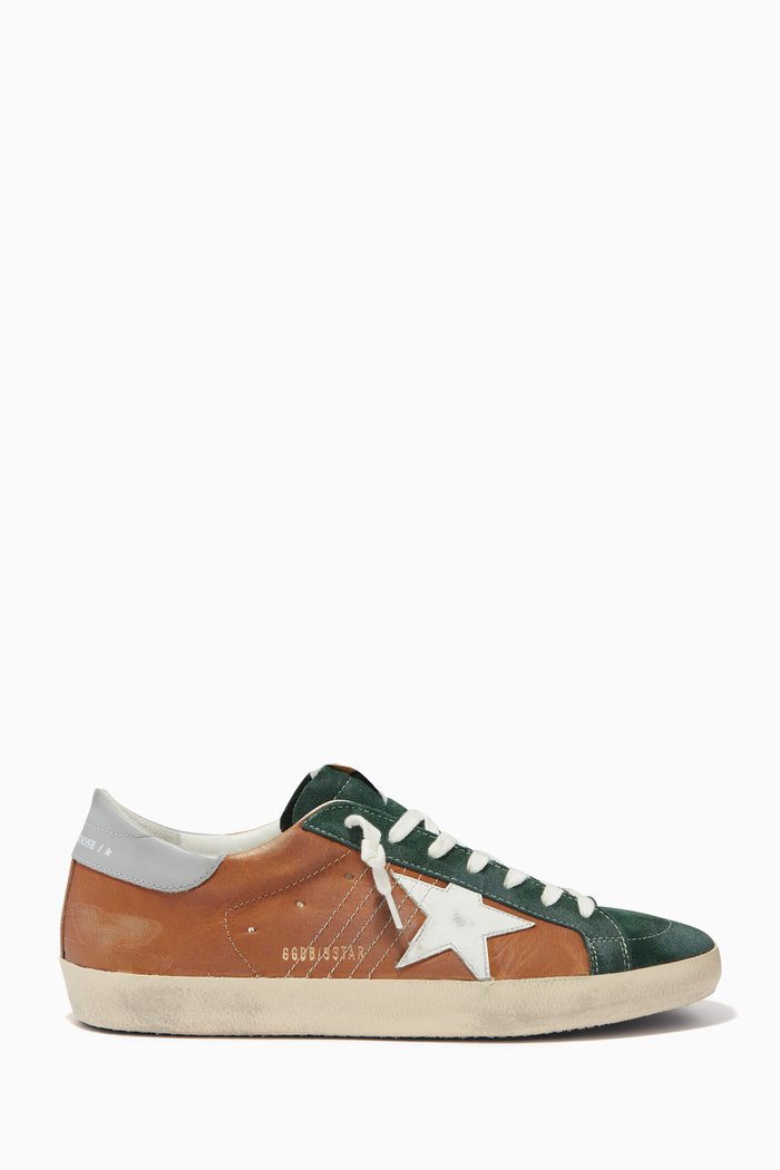 

Super-Star Sneakers in Leather & Suede, Multicolour