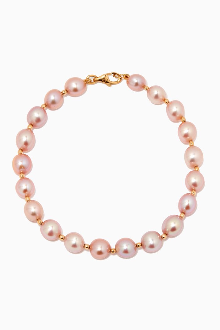 

Kiku Freshwater Pearl Bracelet in 18k Yellow Gold