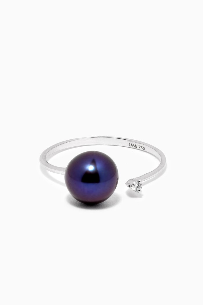 

Kiku Freshwater Pearl Ring in 18kt White Gold