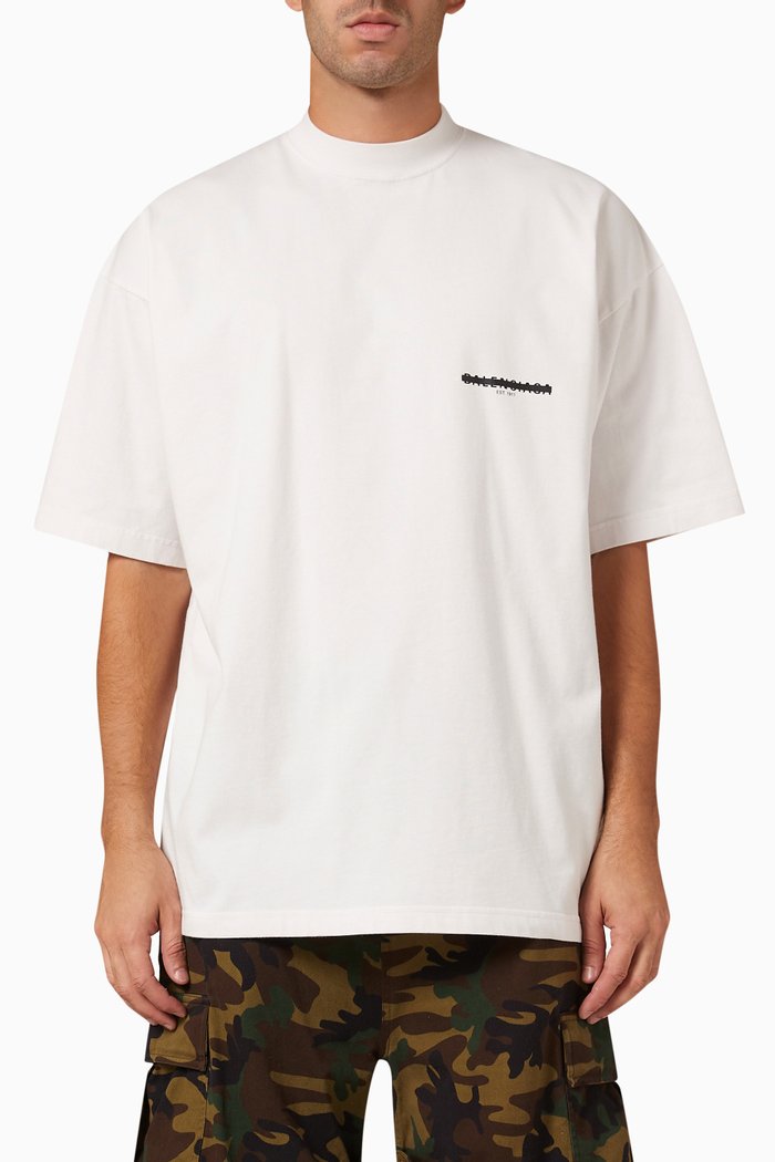 

Large Fit T-shirt in Cotton Jersey, White