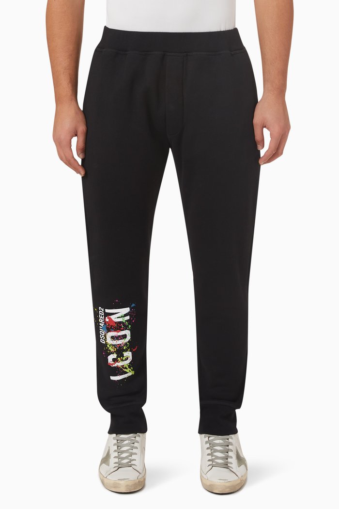 

V-Icon Sweatpants in Cotton, Black