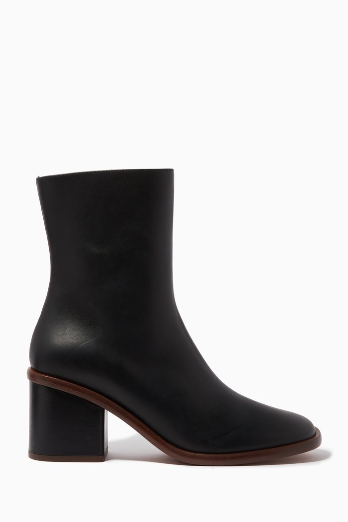 

Meganne Ankle Boots in Calfskin Leather, Black