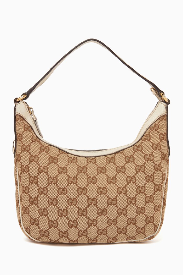 

Tote Bag in GG Canvas & Leather, Brown