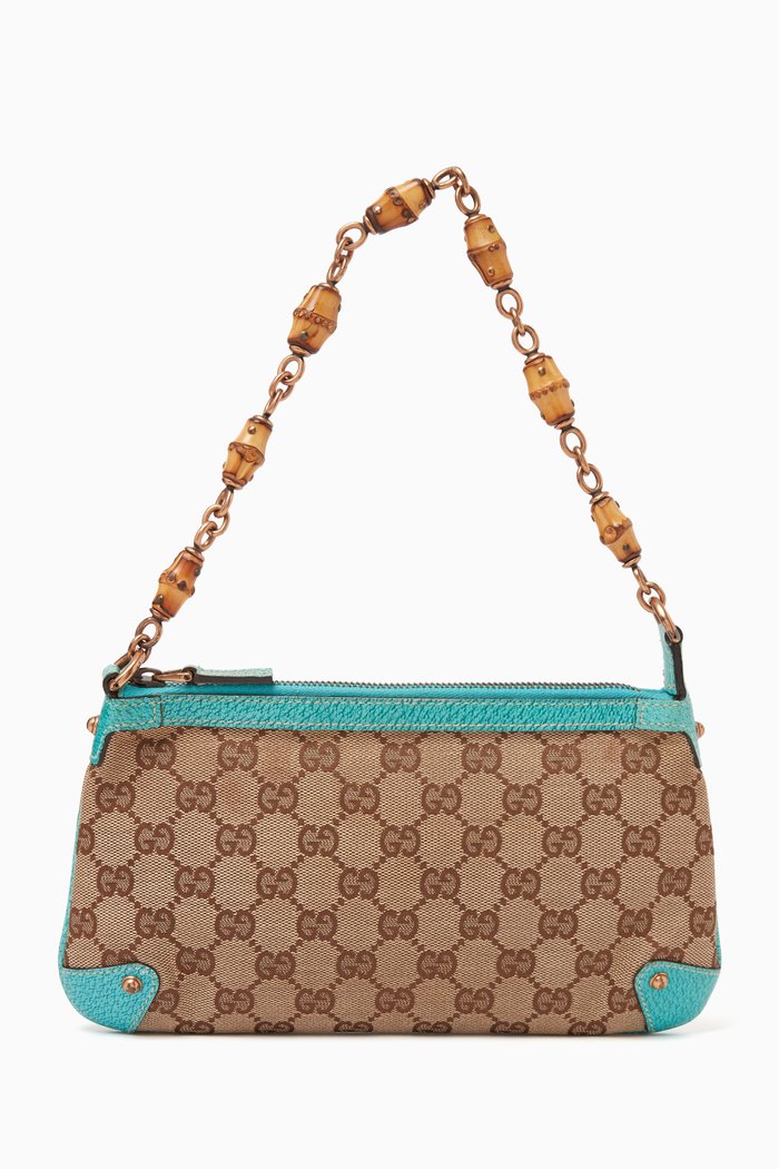 

Bamboo Shoulder Bag in GG Canvas & Leather, Brown