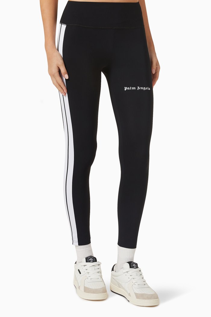 

Track Leggings in Stretch Nylon, Black